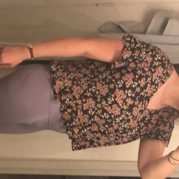 Ann Taylor Loft Floral Ruffle T-Shirt Loose Top Small - Picture 7 of 7